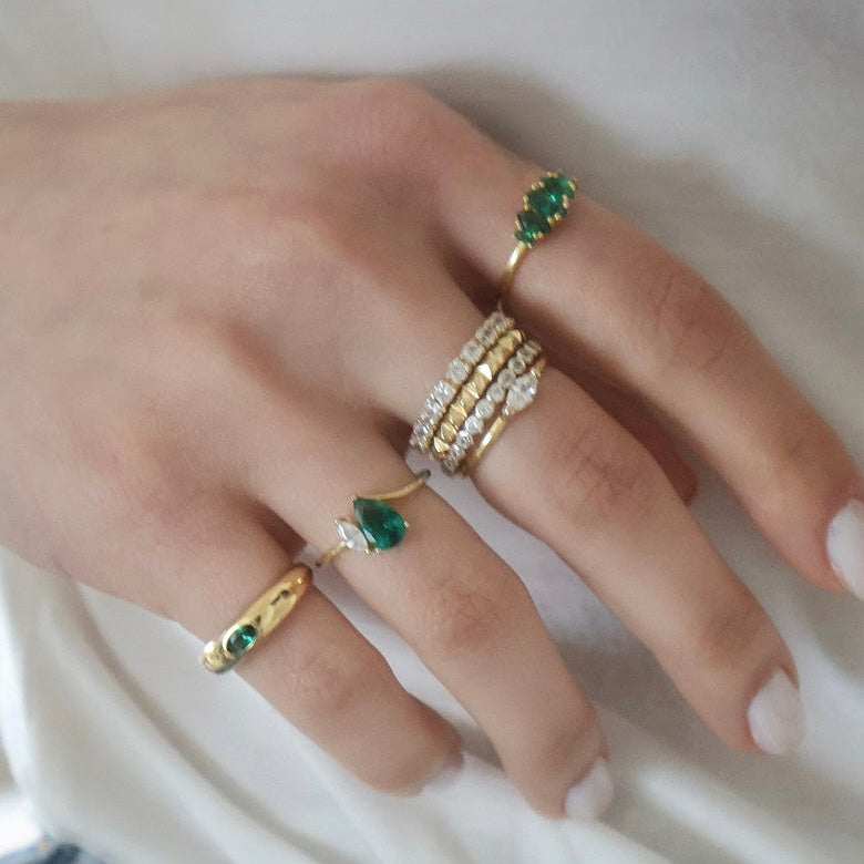 Emerald Pinky Ring