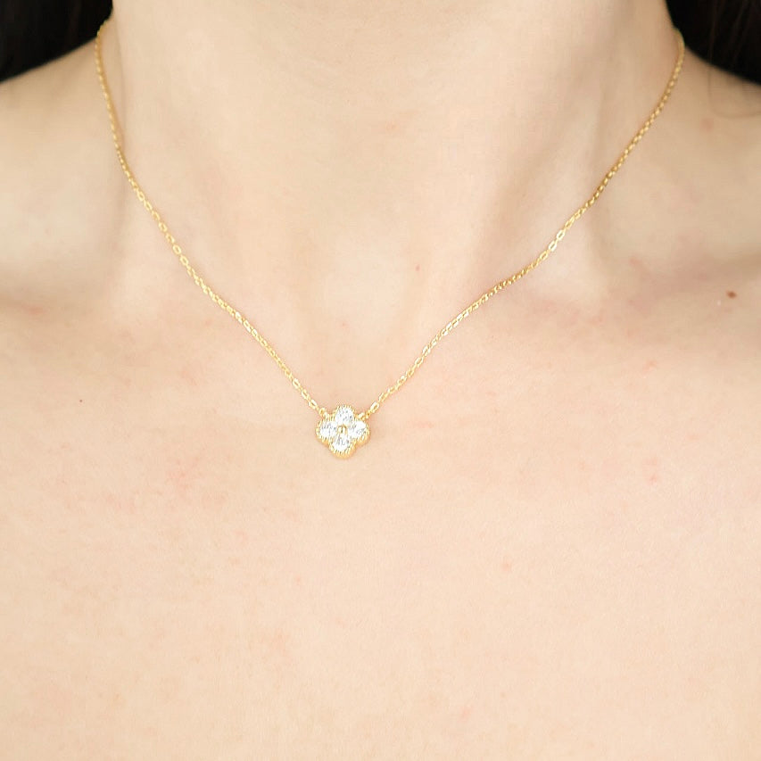 Crystal Clover Necklace