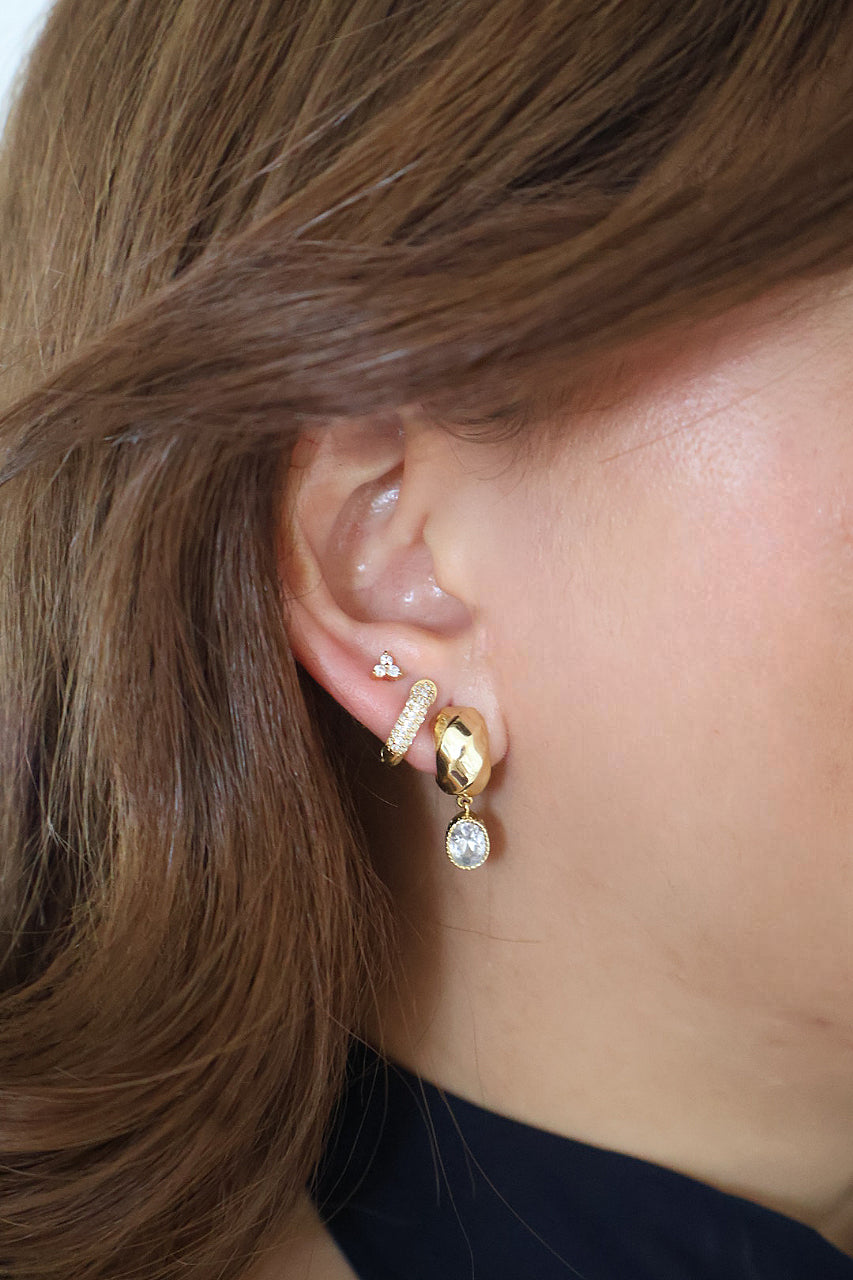 Classic Pavé Huggie Hoops