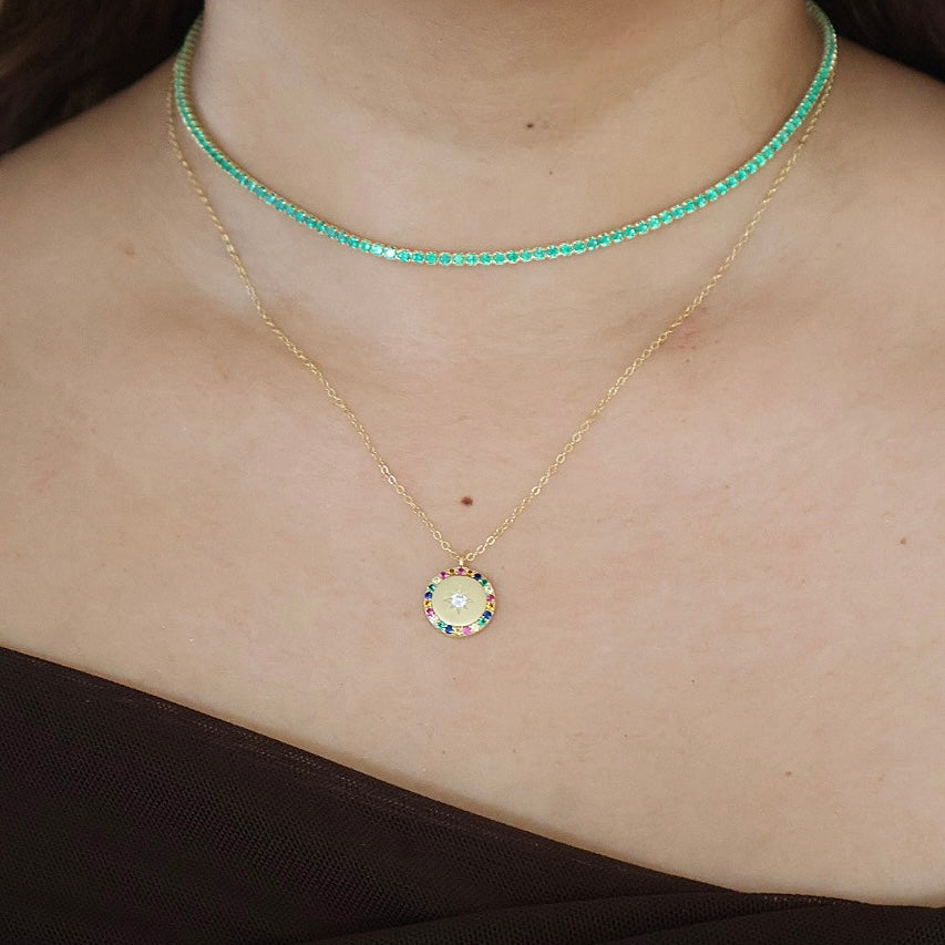 Emerald Tennis Necklace