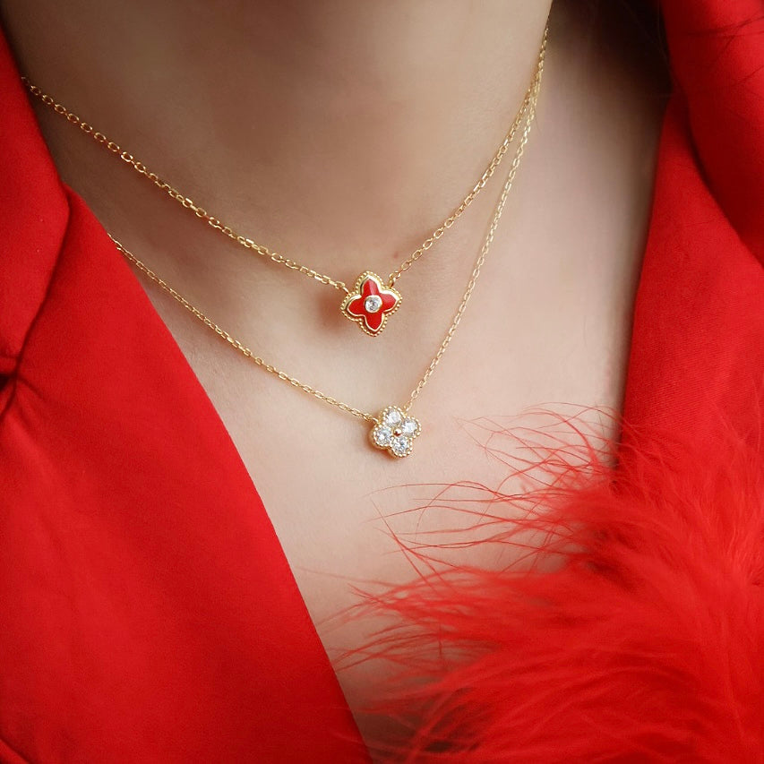 Crystal Clover Necklace