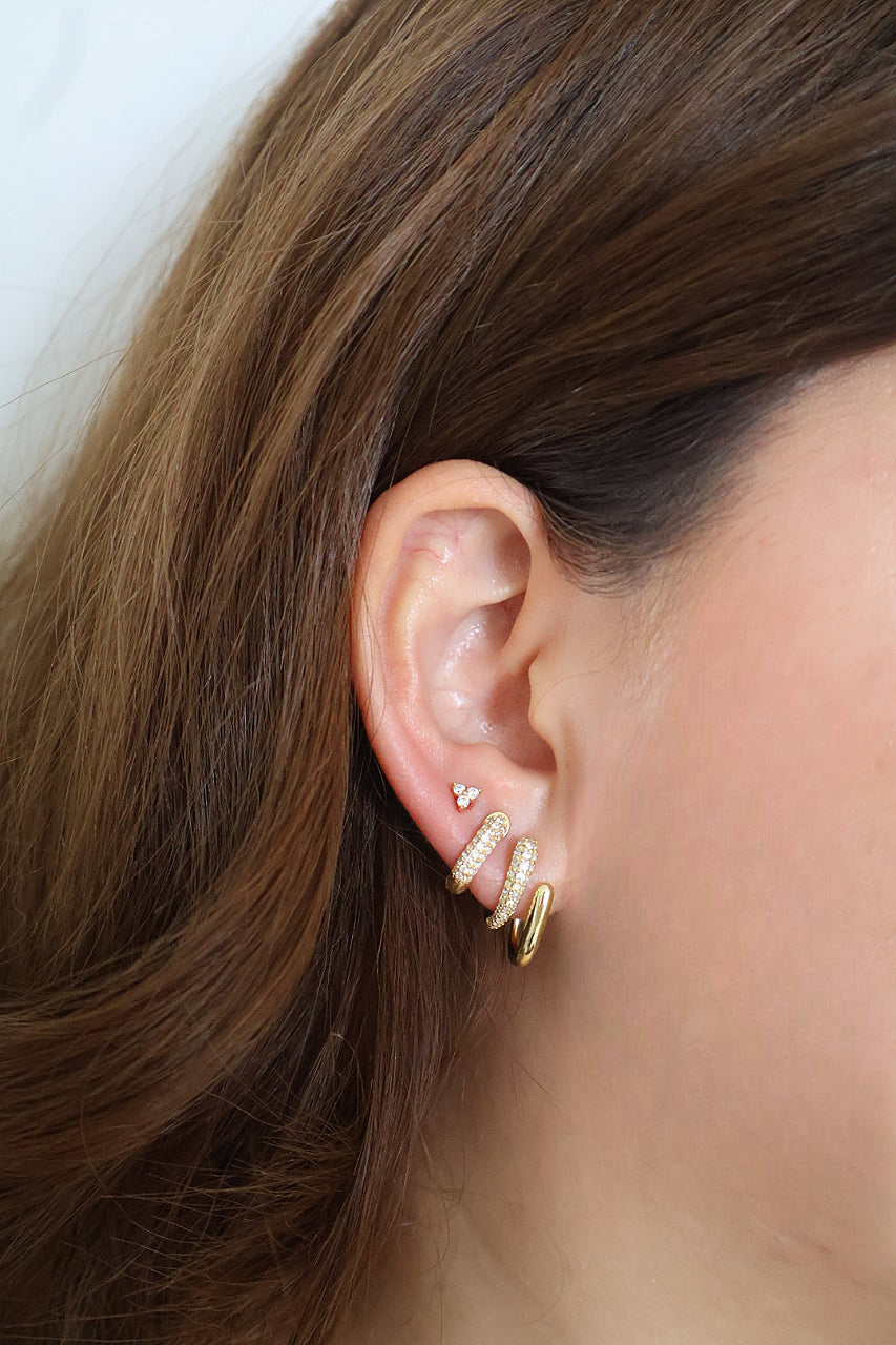 Classic Pavé Huggie Hoops