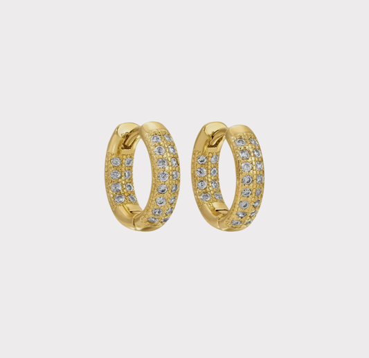 Small Cubic Zirconia Huggies