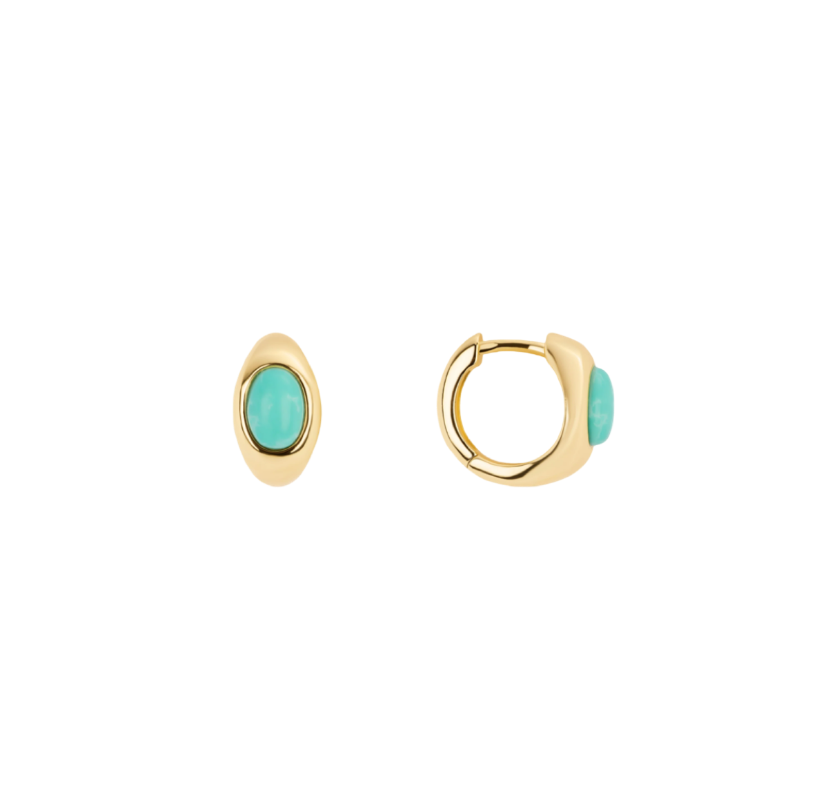 Turquoise Glow Hoops