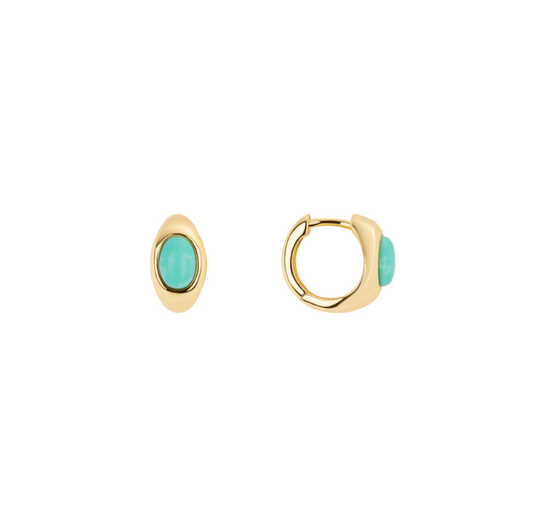 Turquoise Glow Hoops