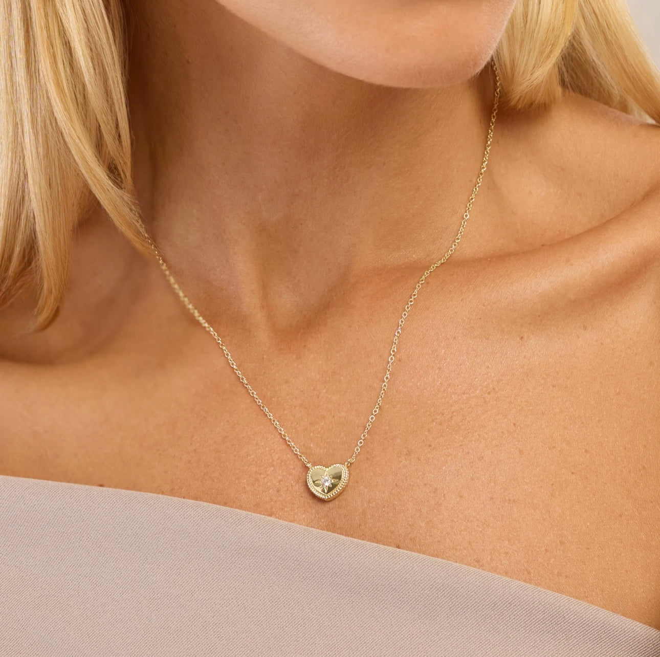 Heart CZ Pendant Necklace