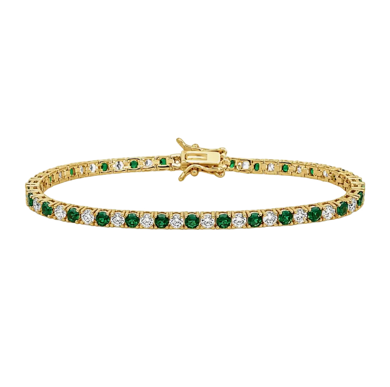 Rachel Color Stone & Clear Bezel Bracelet