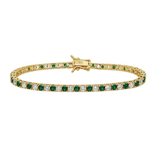 Rachel Color Stone & Clear Bezel Bracelet