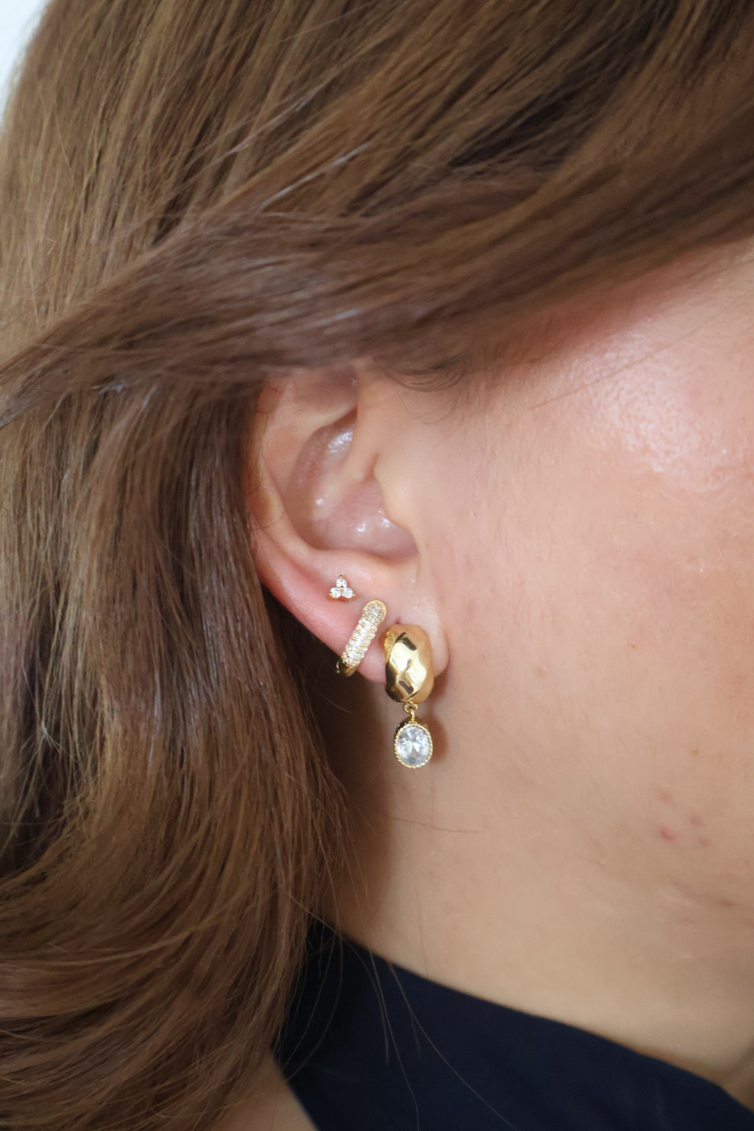 Aurora Oval Drop Hoops