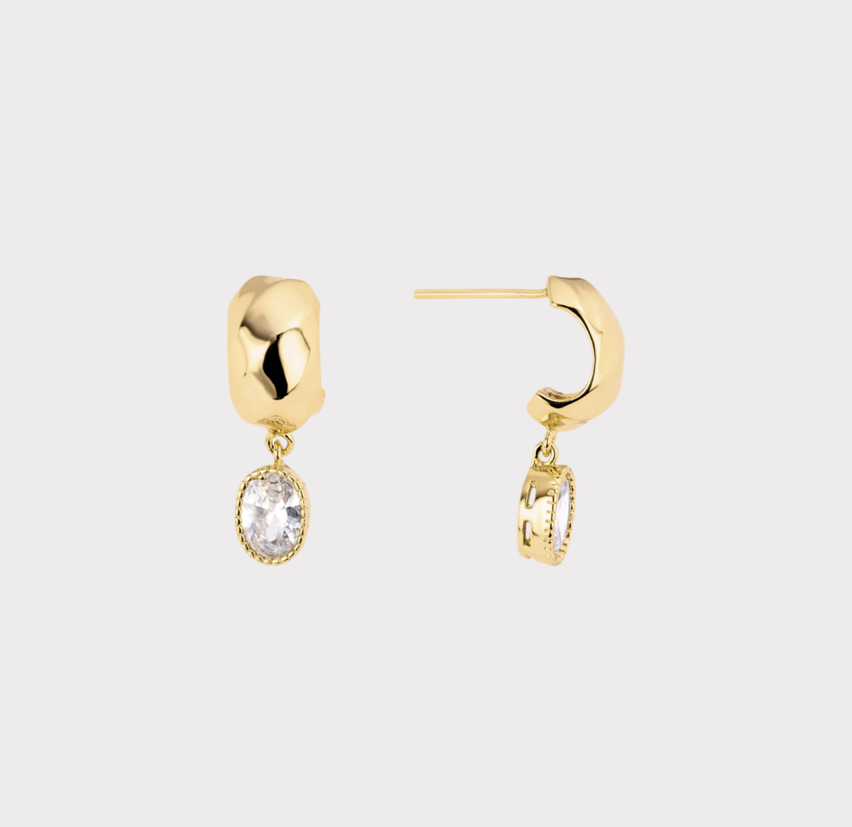 Aurora Oval Drop Hoops