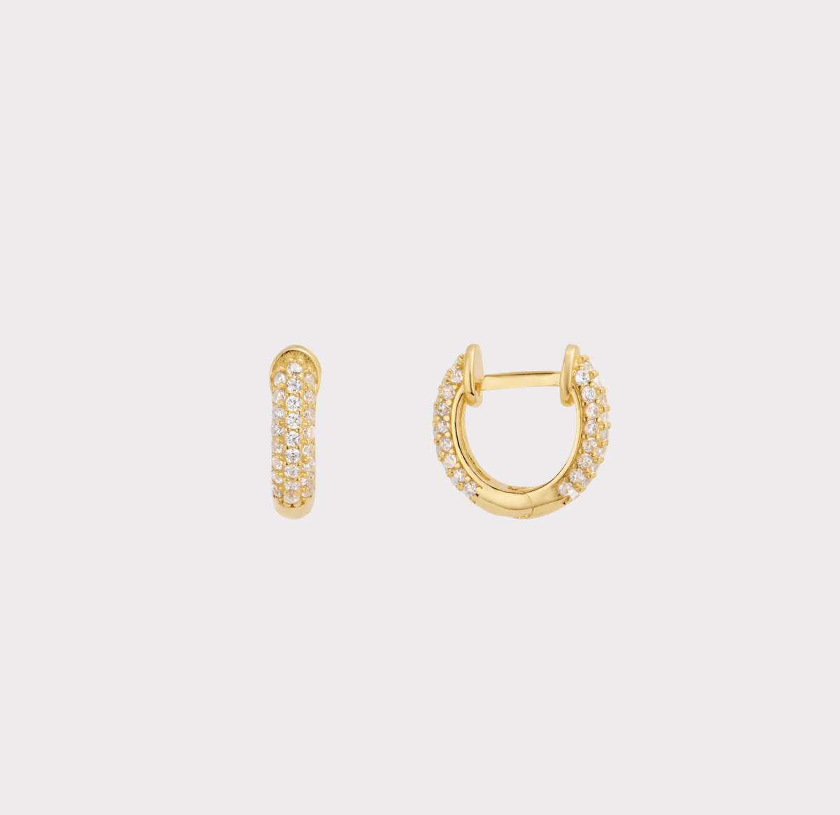 Classic Pavé Huggie Hoops