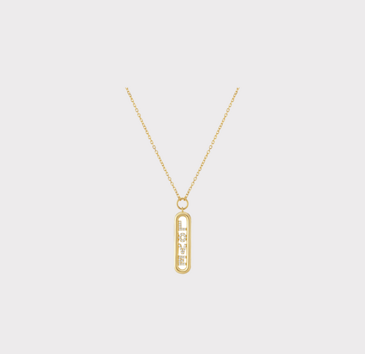 LOVE Vertical Pendant Necklace