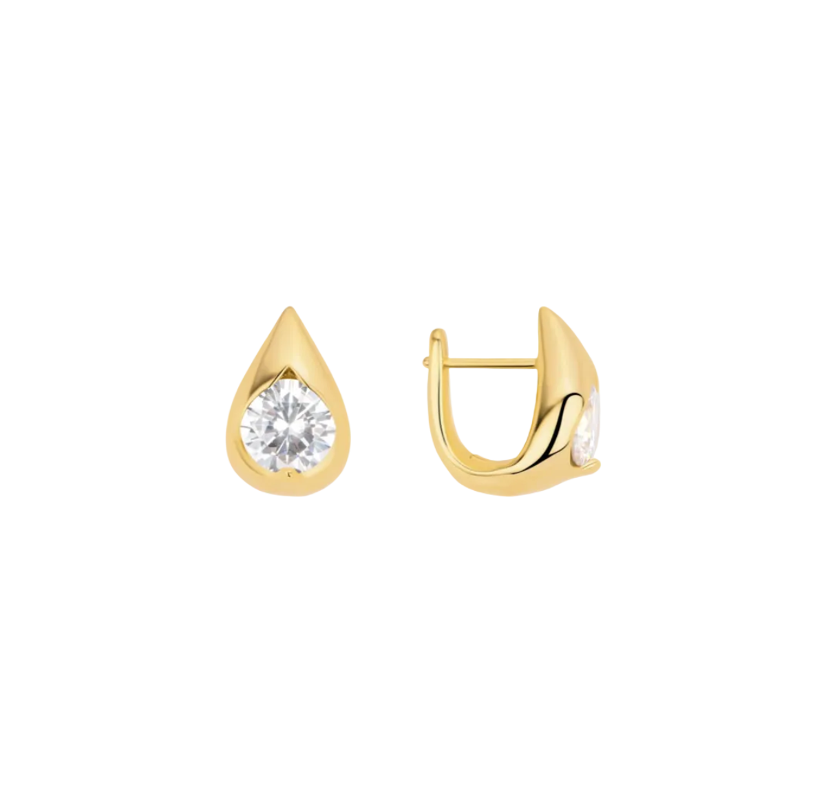 Teardrop Huggie Hoops