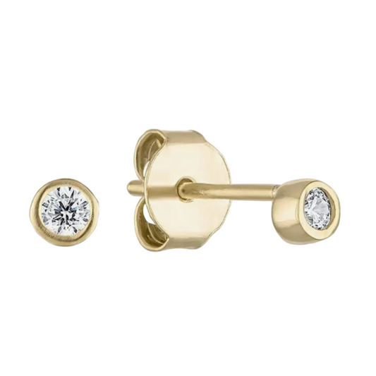 Mini Bezel Stud Earring