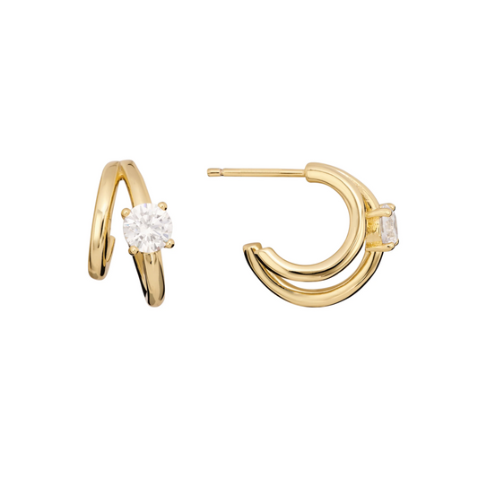 Christine Double Hoop